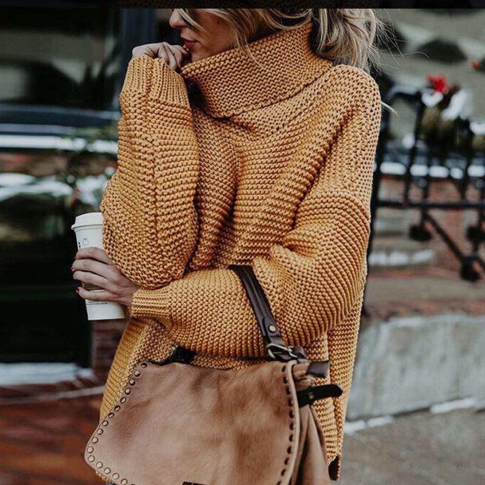 โ๏ธCOMING SOON Chunky Knit Turtleneck Sweater - Picture 5 of 8
